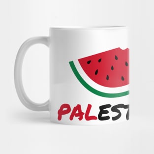 Palestine Watermelon - Hand Write Palestine Flag Color Mug